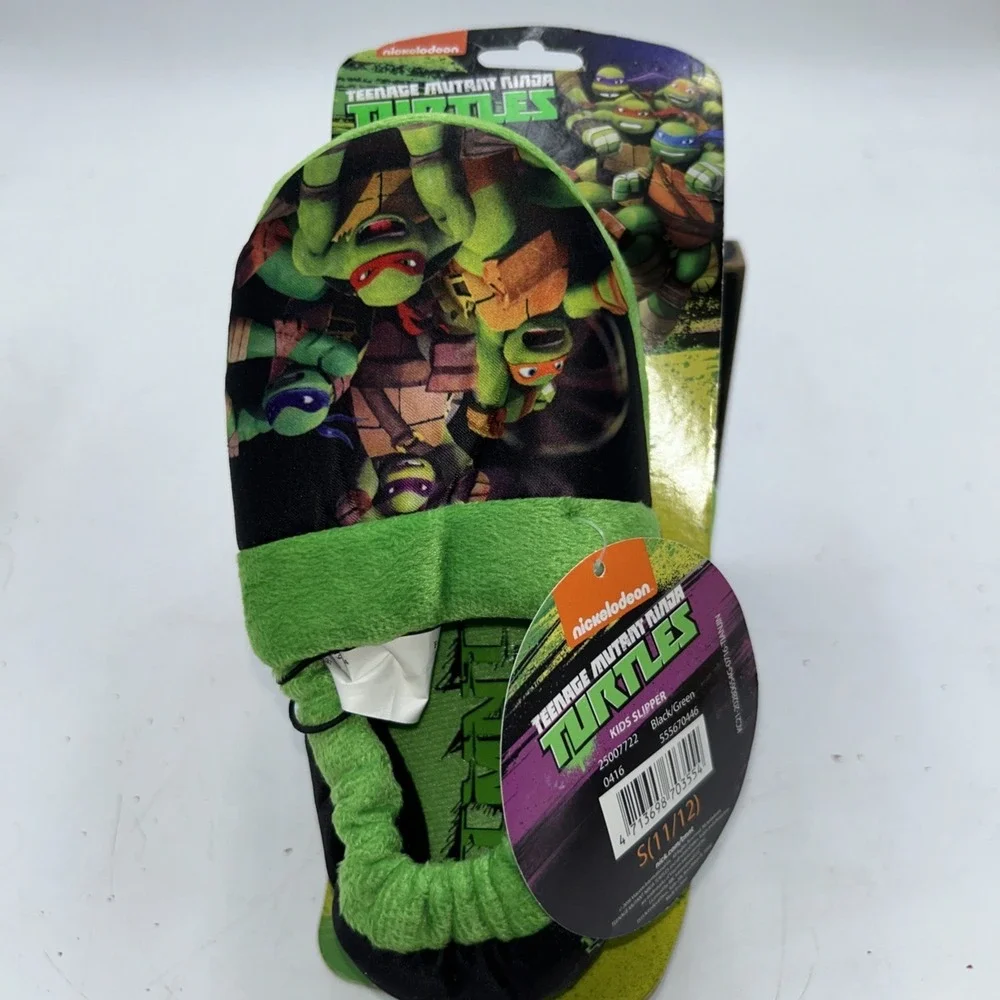 Teenage Mutant Ninja Turtles Slippers Vintage Nickelodeon Boy's 11/12 NWT